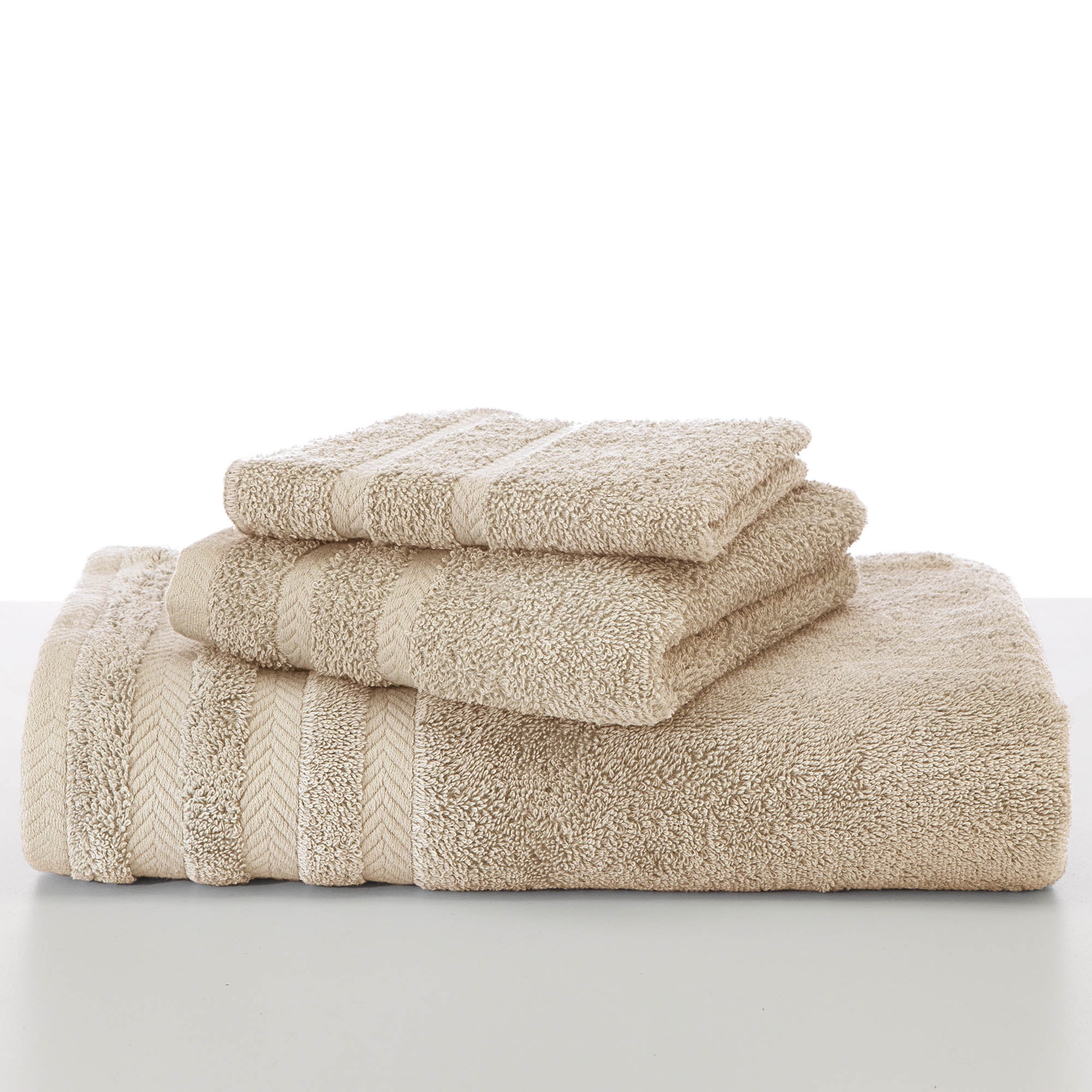 Egyptian Cotton with Dryfast 30"W x 54"W Cream Bath Towel