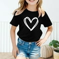 thumbnail image 2 of KAUOD Soft T Shirts for Girls 2025 Summer Short Sleeve Shirts Tops Crew Neck Comfy Preppy Girls Blouse Tees Cute Clothes, 2 of 8