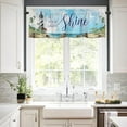 thumbnail image 3 of Watercolor Beach Lighthouse Kitchen Curtains and Valances Set, Cafe Curtains Tier Farmhouse Rod Pocket Half Window Curtain 24 Inch Length, 3 Piece Kitchen Curtain Set Let Your Light Shine, 3 of 6