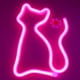 thumbnail image 1 of Luces LED de neón para decoración de pared, alimentadas por batería o USB para dormitorio, decorativas para bar, Navidad, fiesta en casa (gato rosa), 1 of 5
