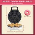 thumbnail image 4 of Chef Buddy Nonstick Mini Donut Maker Machine for At-Home Doughnuts (White), 4 of 10
