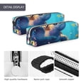 thumbnail image 4 of Fotbe Colorful Underwater Plant Turtle Pattern Leather Pencil Case, Pencil Pouch with Durable Zipper, Compact and Stylish Organizer for Stationery, Art Supplies, Travel Essentials, 4 of 7