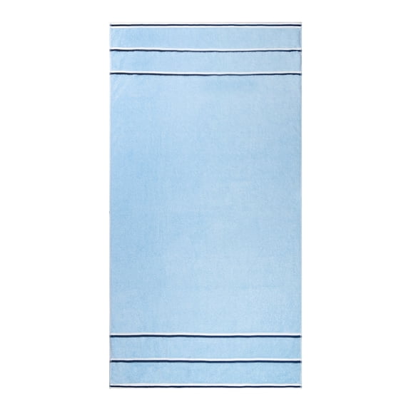 Mainstays Patriotic Cotton Blend Cabana Beach Towel, 36 x 72 in, Light Blue