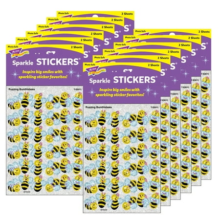 UPC: 0194629035212 | TREND Buzzing Bumblebees Sparkle Stickers 72 Per Pack 12 Packs