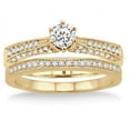 thumbnail image 2 of 1.50 Carat Antique Bridal Set Engagement Ring with Round Cut Diamond in 10k Y ellow Gold, 2 of 3