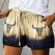 thumbnail image 1 of ICHUANYI Clearance Women's Solid Color Casual Summer High Waist Shorts(Brown, L) ICHUANYI WER2023080914701, 1 of 8