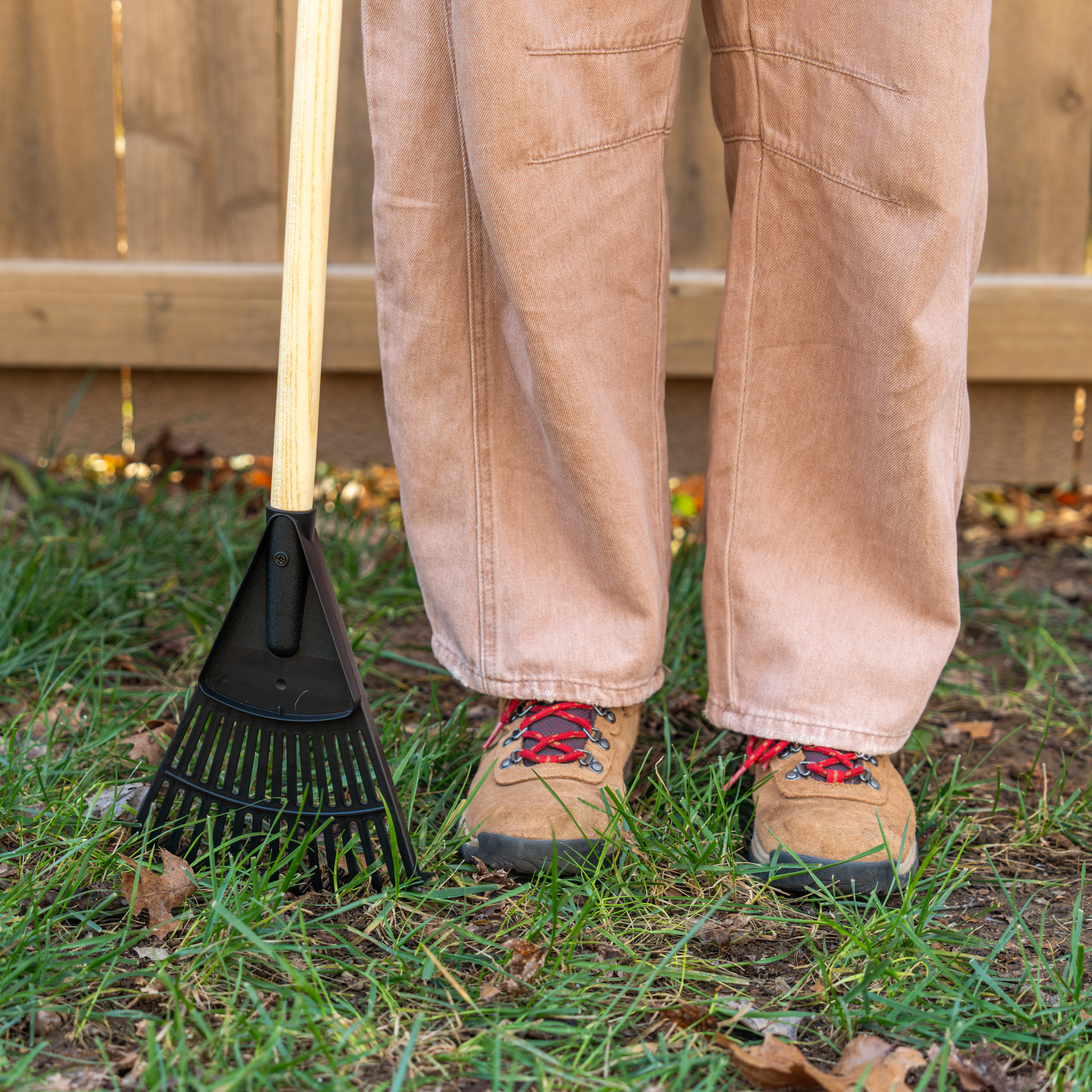 Expert Gardener 8-Inch Wood and Poly Leaf Rake photo 7