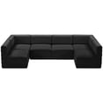 thumbnail image 4 of Meridian Furniture Quincy Black Velvet Modular Sectional, 4 of 13