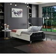 thumbnail image 4 of Meridian Furniture Ghost Cream Velvet Twin Bed with Acrylic Headboard and Legs, 4 of 7