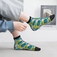 thumbnail image 2 of Pofeuu Tropical Floral Print 30cm Socks, Adult Running Hiking Socks for Youth and Adult, 2 of 7