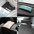 thumbnail image 4 of Caja de pañuelos de cuero para automóvil, caja de pañuelos portátil universal montada en la visera solar para accesorios de decoración interior del automóvil, 4 of 5