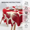 thumbnail image 4 of Valentines Day Tablecloth Round Table Cloths 60 Inch Wrinkle Resistant Picnic Table Covers Washable for Holiday Kitchen Party Picnic, 4 of 6