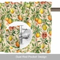 thumbnail image 6 of Spring Fruits Valance Curtain for Windows Vintage Lemons Oranges Green Leaves Botanical Rod Pocket Curtain Valances Short Window Treatments Panels for Kitchen Bathroom Laundry Basement 42 x 18 Inch, 6 of 9