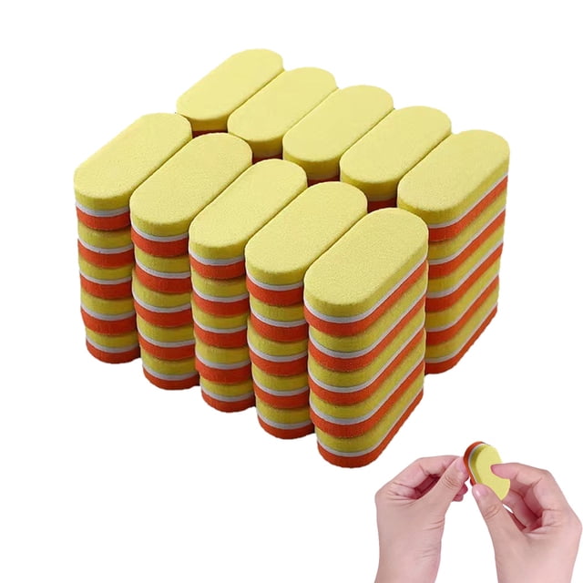 Mini bloque para limas de uñas, pulidor de uñas de esponja de grano 100/180 para uñas acrílicas, bloque para pulir de doble cara para herramientas de manicura