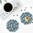 thumbnail image 4 of Kdxio Forest Rabbit Funny Coasters,4 Pcs Leather Coasters,Housewarming Gifts,Protect Furniture from Water Marks Scratch and Damage, 4 of 8