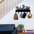 thumbnail image 3 of Handmadetneonsign Welcome Coat Rack Wall Hanger, Welcome Metal Wall Hooks, Text Keys Holder Home Decor 75310, 3 of 5