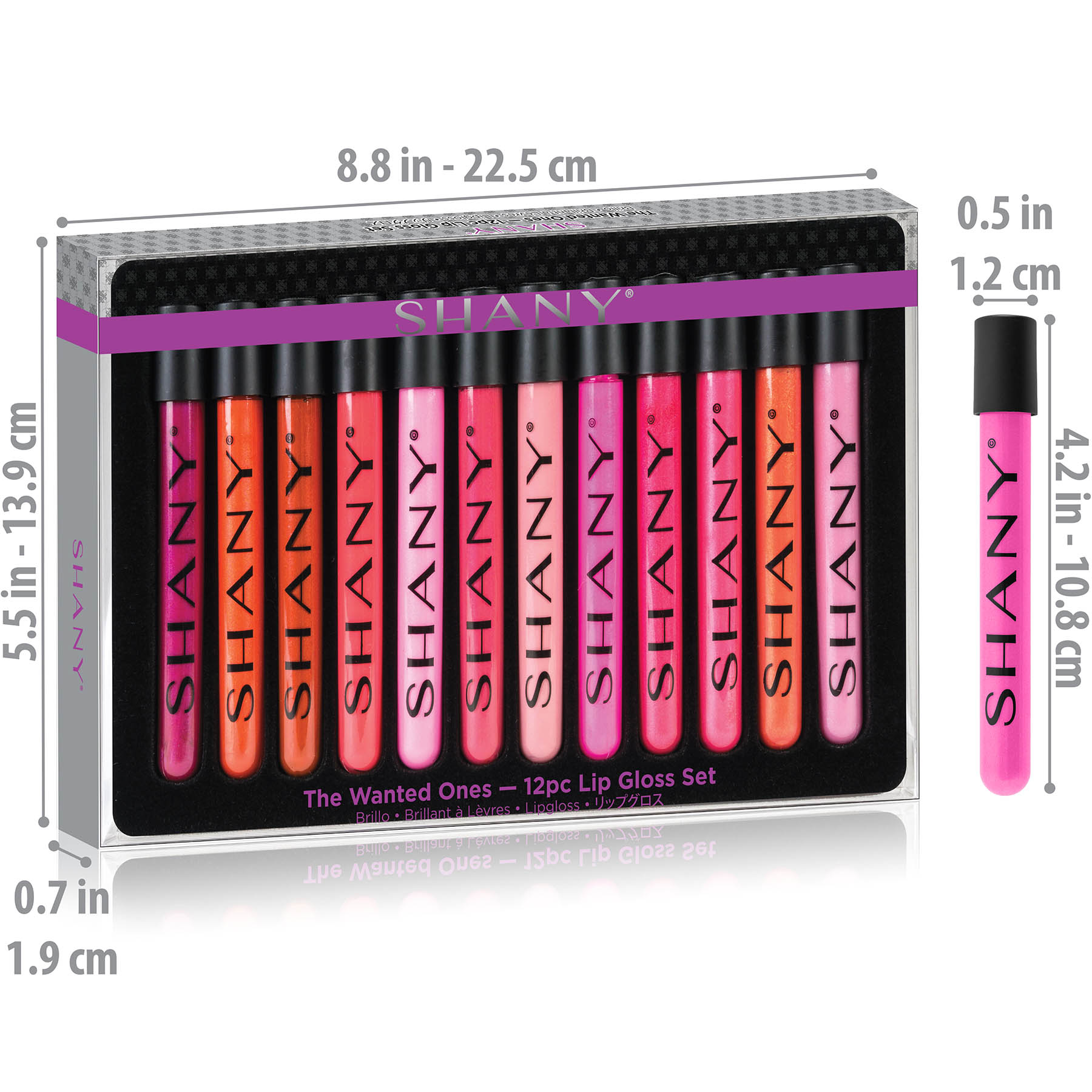 SHANY The Wanted Ones - 12 Piece Lip Gloss Set with Aloe Vera and Vitamin E - image 4 of 5
