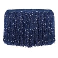 thumbnail image 1 of Uxcell Franges à Sequins, Franges à Pompons pour Couture, Robe Latine, Scène, Bleu Marine, 5 Yards x 6 Po, 1 of 7