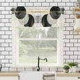 thumbnail image 4 of Valances for Windows Abstract Art Black Gold Circle Moon Stripe Mottled Geometric Valance Rod Pocket Window Treatments Curtains for Kitchen Small Windows Living Room Bedroom Bathroom, 60"x18", 4 of 7