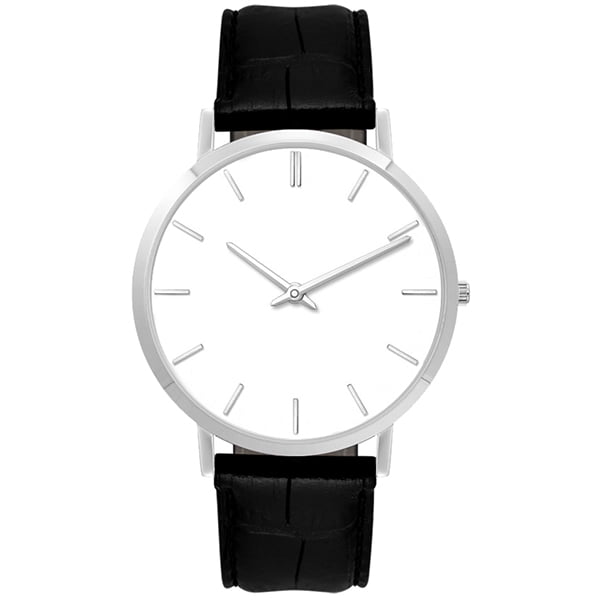 Matsuda Silver Lissome Dress Watch - White/Black