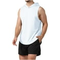 thumbnail image 2 of ZyeKqe Mens Hoodies Active Workout Hooded Tank Tops Sleeveless Athletic Running Trainning Cut off Muscle Gym Shirt, 2 of 10
