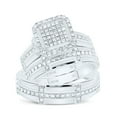 thumbnail image 3 of 10Kt White Gold 5/8Ctw Natural Diamond Nk Fashion Square Trio Set, Womens Size: 6 / Mens Size: 10, 3 of 3