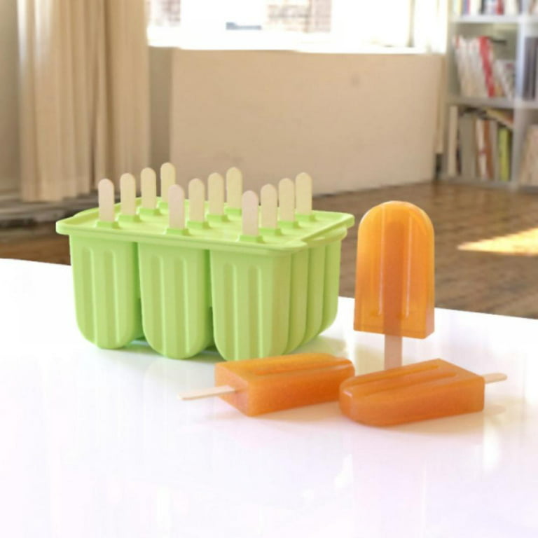 Popsicles Molds, 12 Pieces Silicone Popsicle Molds Easy-Release BPA-free  Popsicle Maker Molds Ice Pop Molds Homemade Popsicle