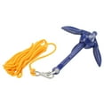 thumbnail image 4 of Ancla marina Ancla plegable de aluminio azul para kayak de barco con cuerda amarilla para pescadores, 4 of 12