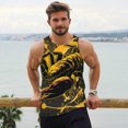 thumbnail image 6 of Fotbe Urban Graffiti Scorpion Illustration Pattern Men's Quick Dry Workout Tank Top Gym Muscle Tee Fitness Bodybuilding Sleeveless T Shirt Breathable Workout Shirt-X-Large, 6 of 9