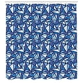 thumbnail image 3 of Ambesonne Blue Shower Curtain, Geometrical Abstract Ice, 69"Wx84"L, Blue White, 3 of 3