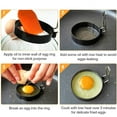 thumbnail image 4 of Qweryboo Fried Egg Mold, 4 Pcs 2.95 Inch Round Egg Cooker Rings with Oil Brush and Anti-scald Handle, Stainless Steel Non Stick Round Egg Mold for Egg Shaping, 4 of 6