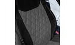FH Group Ultra Modern Quilted Leatherette Car Seat Covers, Universal Fit Gray Full Set with Air Freshener