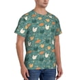 thumbnail image 2 of Bixox Men's Flowe Rooster Printed Short Sleeve Skinny Athletic T-Shirt, 2 of 6