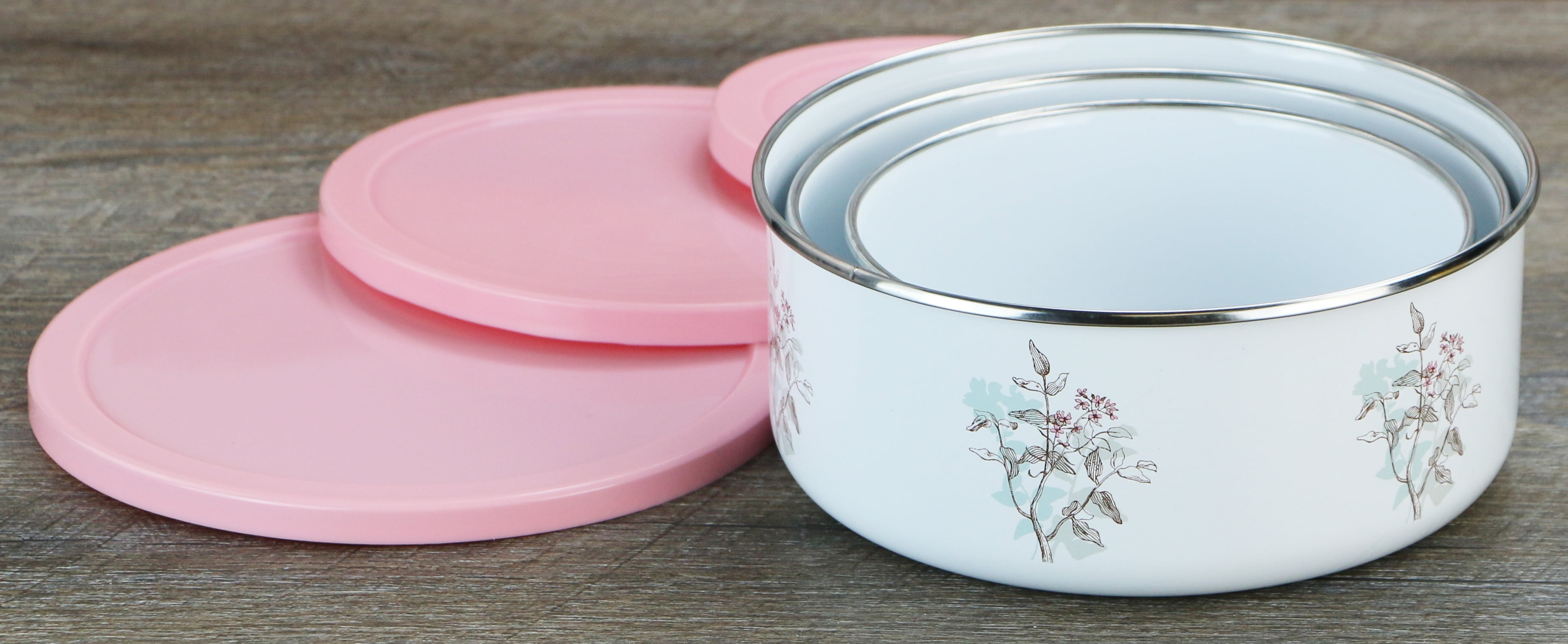 Corelle Coordinates 6 Piece Enamel On Steel Bowl Set Twilight Grove Corelle Coordinates 6 Piece Enamel On Steel Bowl Set Twilight Grove Com