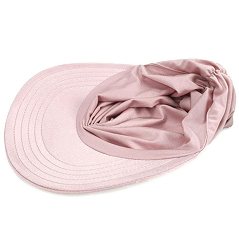 Women Summer Sun Hat Candy Color Empty Top Soft Breathable Sunscreen Hat  Visor Caps Bicycle Sunshade Hats
