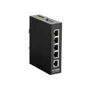 D-Link Industrial Gigabit Unmanaged Switch - 5 Ports - 2 Layer Supported - Twisted Pair - Desktop, DIN Rail Mountable, Wall Mountable