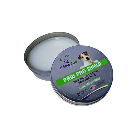 PAW PAD SHIELD for Dogs - Primo Pup Vet Health - All Dog Formula with Natural Cocoa Butter, Shea Butter and Coconut Oil - Paw Pad Protection Wax - Helps with Pad Injury - 2 Ounce