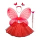 thumbnail image 3 of Disfraz de hada para niñas, disfraz de ala de mariposa, disfraz de falda tutú para niños, 4 piezas/juego, disfraz de mariposa para regalo de fiesta de Rojo Salvador disfraz de hada, 3 of 10