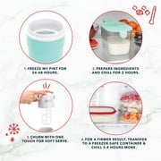 Dash My Pint Ice Cream Maker Machine: Multi-Purpose Soft Serve Ice Cream Machine for Homemade Gelato, Sorbet, Frozen Yogurt, Includes Mixing Spoon, Easy to Clean and Store, Aqua