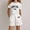 White, variant on RTKFRFLM Girls 2-Piece Summer Activewear Fashionable Letter Print Short Sleeve Top and Matching Loose Fit Shorts Trendy Casual Sporty Clothes for Toddler and Little Girls Clothing Sets