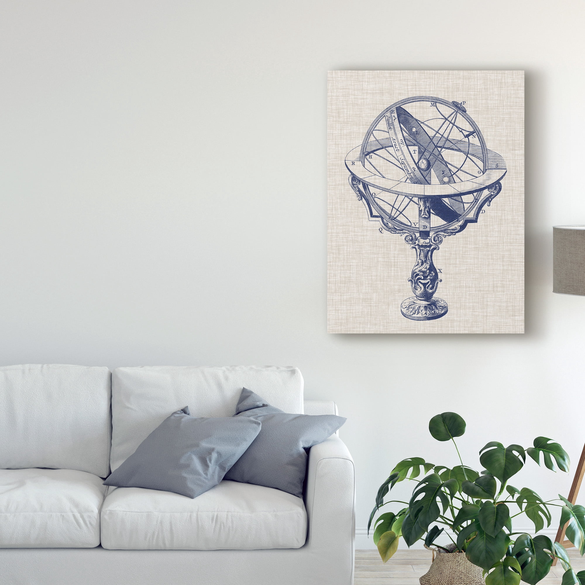 Trademark Fine Art 'Armillary Sphere on Linen II' Canvas Art by Vision Studio