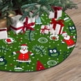 thumbnail image 3 of FMSHPON Cute Christmas Snowman Xmas Christmas Tree Skirt Stand Mat for Holiday Party Decoration Indoor Outdoor 48 inches, 3 of 3