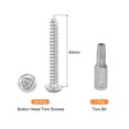 thumbnail image 3 of 30pack M5 x 40mm Button Head Torx Security Sheet Metal Screws with T25 Bit, 3 of 6