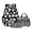 Black-Skull Bone, variant on Kuiaobaty Aztec Pattern Backpack Set with Pencil Case for Boys Girls 17 Inch Backpack and Matching Lunch Bag Lightweight Bookbag and Lunch Box for School Camping