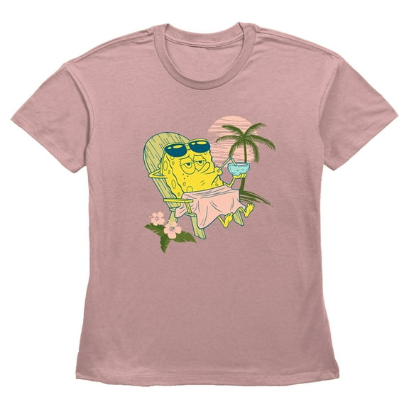Women's SpongeBob SquarePants Summer Beach Graphic T-Shirt