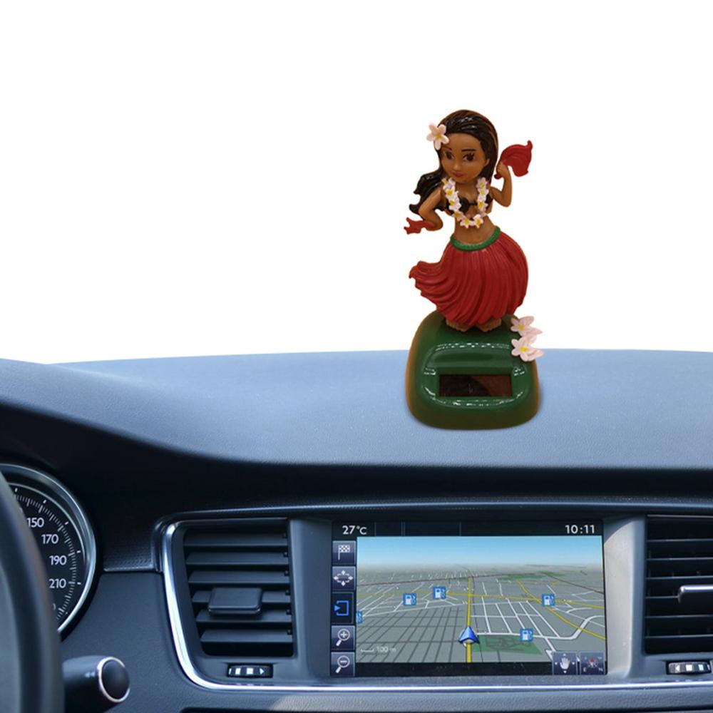 Tohuu Solar Dashboard Doll Hawaiian Hula Shaking Head Dancer Figurine