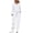 White, variant on Leidass Womens 2 Piece Tracksuit Set Zip Up Hoodie and Jogger Pants Casual Lounge Set Long Sleeve Hooded Sweatshirt Black L