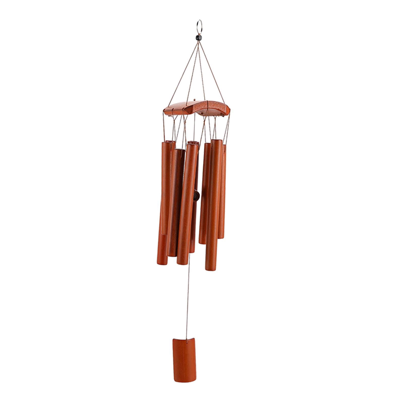 Colaxi Bamboo Chime Wooden Wind Chime Modern Bless Hanging Crafts Garden Wind Chime Wind Bell for Yard Room Outside Home Decor Porch