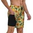 thumbnail image 2 of Daiia Leaves Avocado Mens Swim Trunks Swim Shorts Quick Dry Swim Shorts with Mesh Lining Pockets-3X-Large, 2 of 9