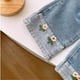 thumbnail image 5 of Odeerbi 1-8 Años Chicas Pantalones Vaqueros de Pierna Ancha Flor Linda Bordado Pantalones Vaqueros de Pierna Recta Suelta, 5 of 5